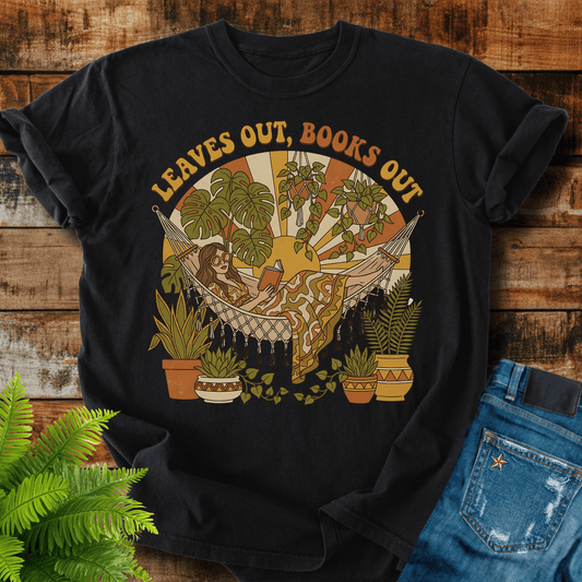 Leaves Out Books Out T-shirt