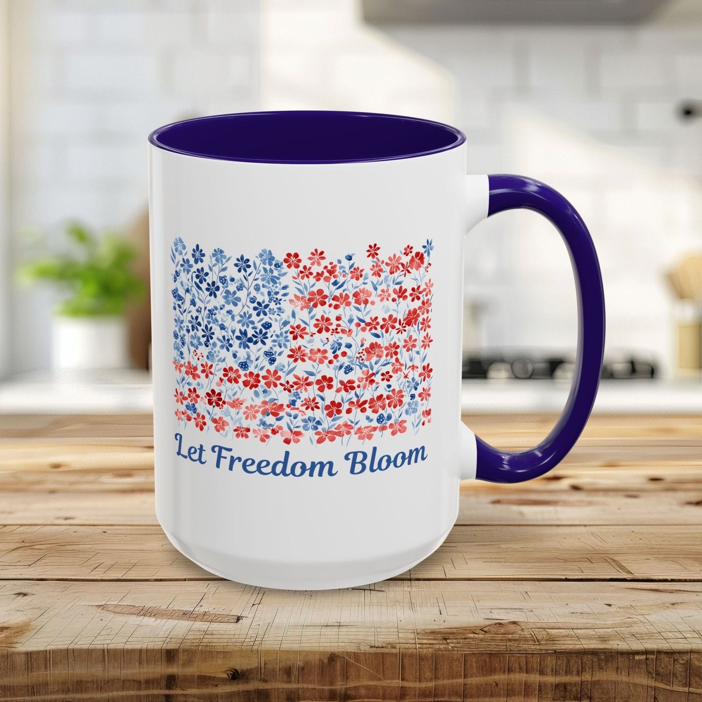 Let Freedom Bloom Floral Flag Mug (11/15oz)