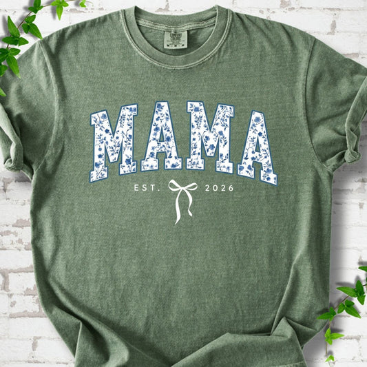 Mama Est 2026 Flowers T-Shirt