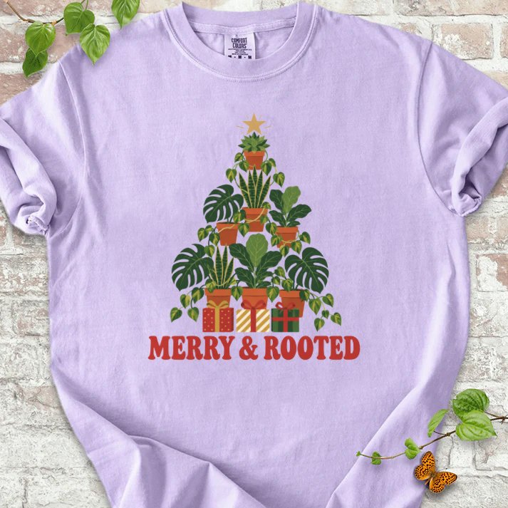 Merry & Rooted T-Shirt in Orchid – PlotlyGarden