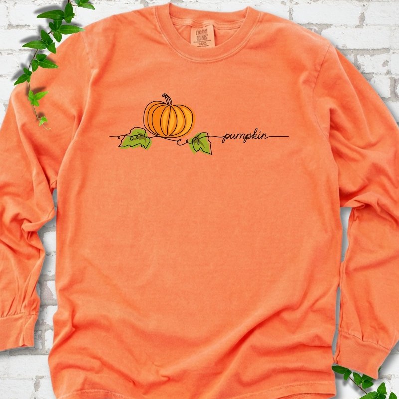 Minimalist Pumpkin LS T-Shirt