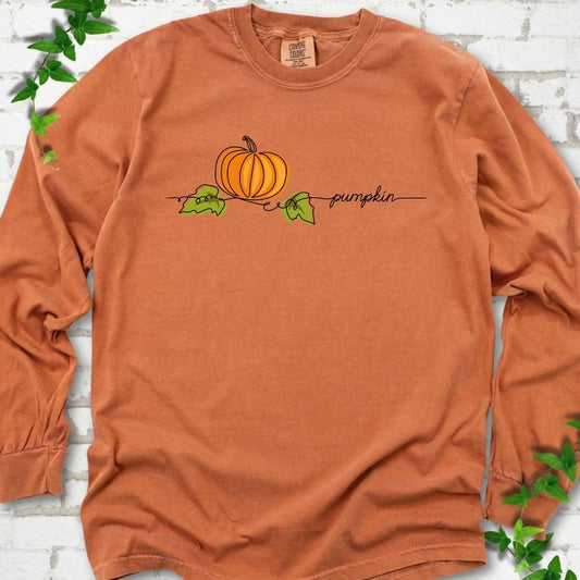 Minimalist Pumpkin LS T-Shirt