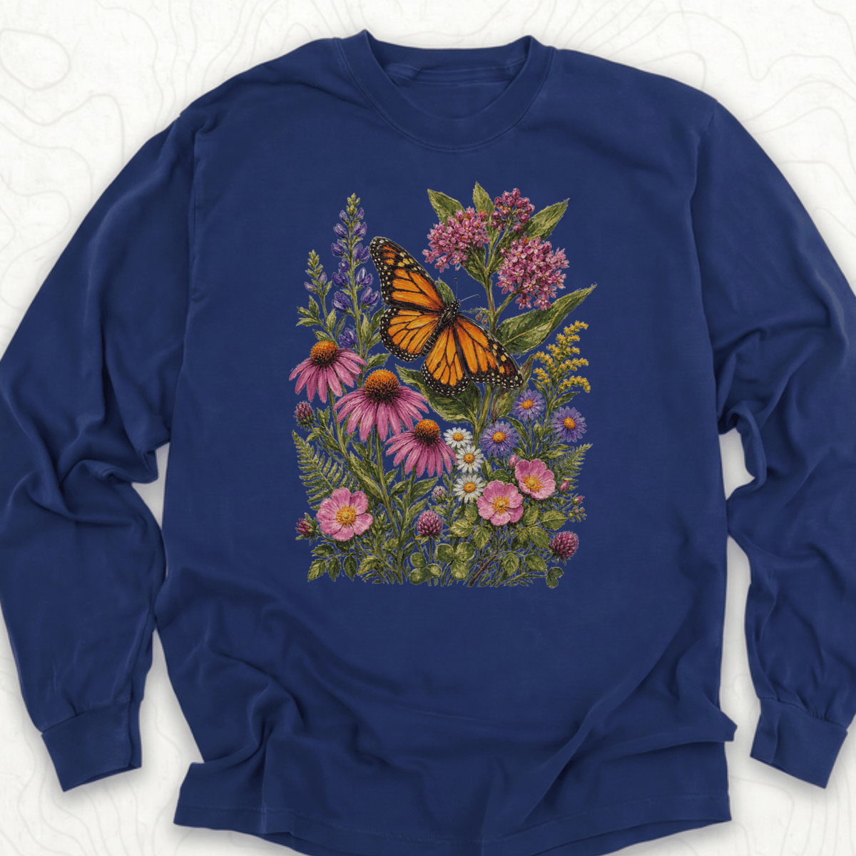 Monarch Wildflowers LS T-shirt