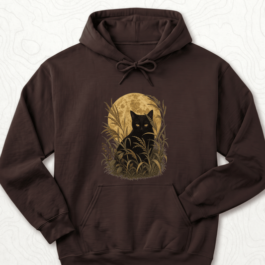 Moonlit Black Cat Hoodie