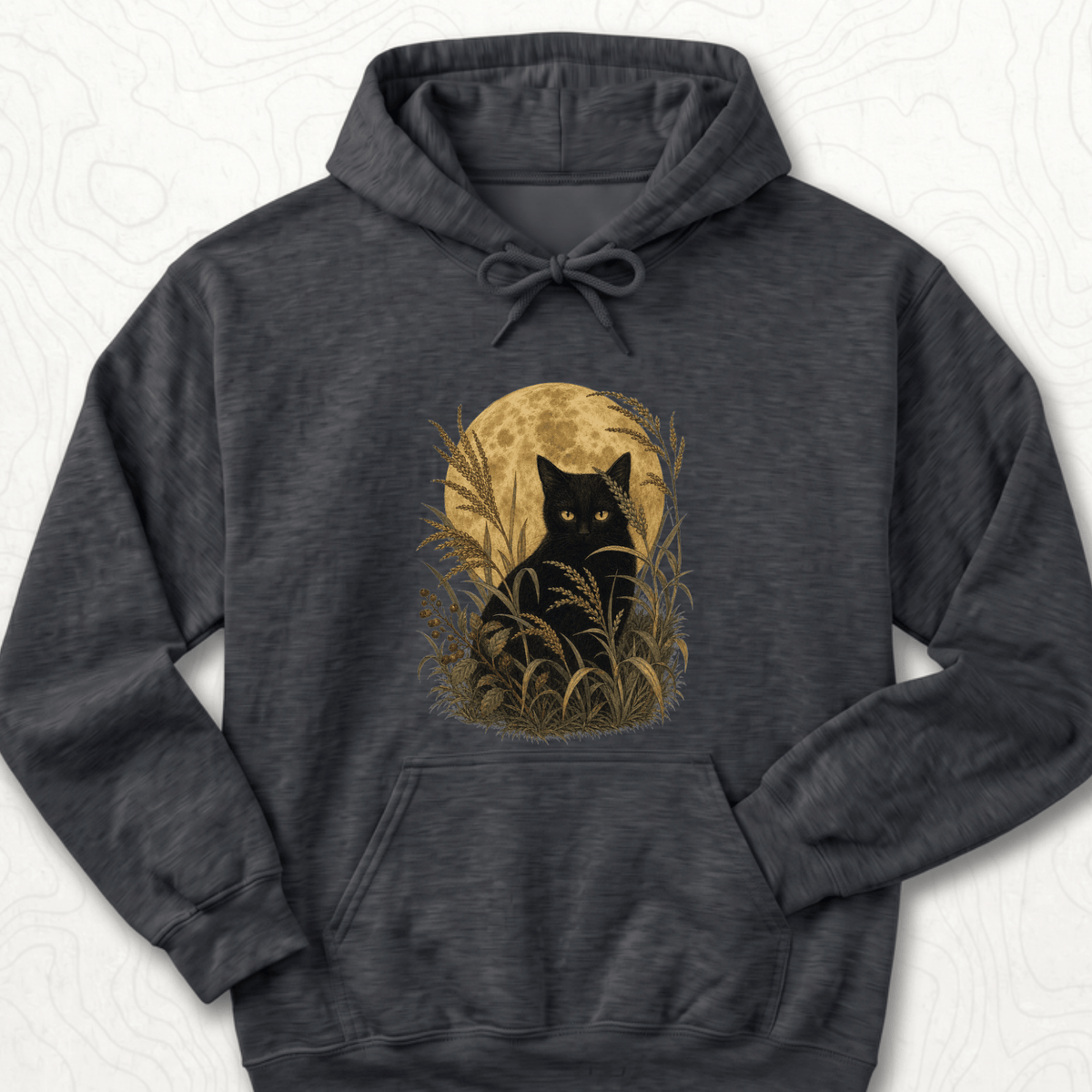Moonlit Black Cat Hoodie