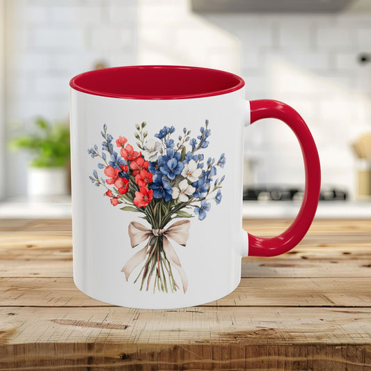 Patriotic Floral Bouquet Mug (11/15oz)