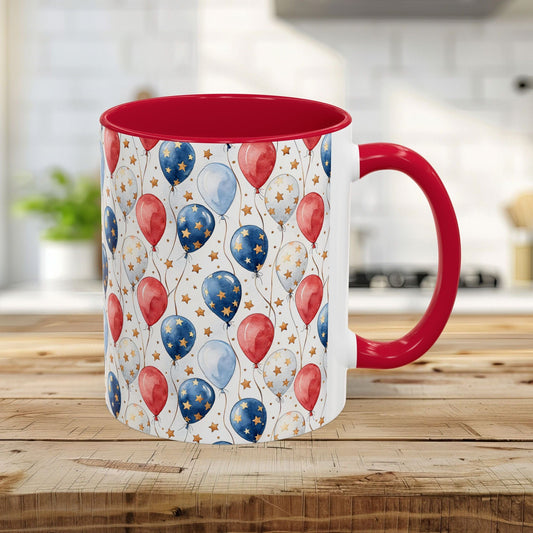 Patriotic Red & Blue Balloons Mug (11/15oz)