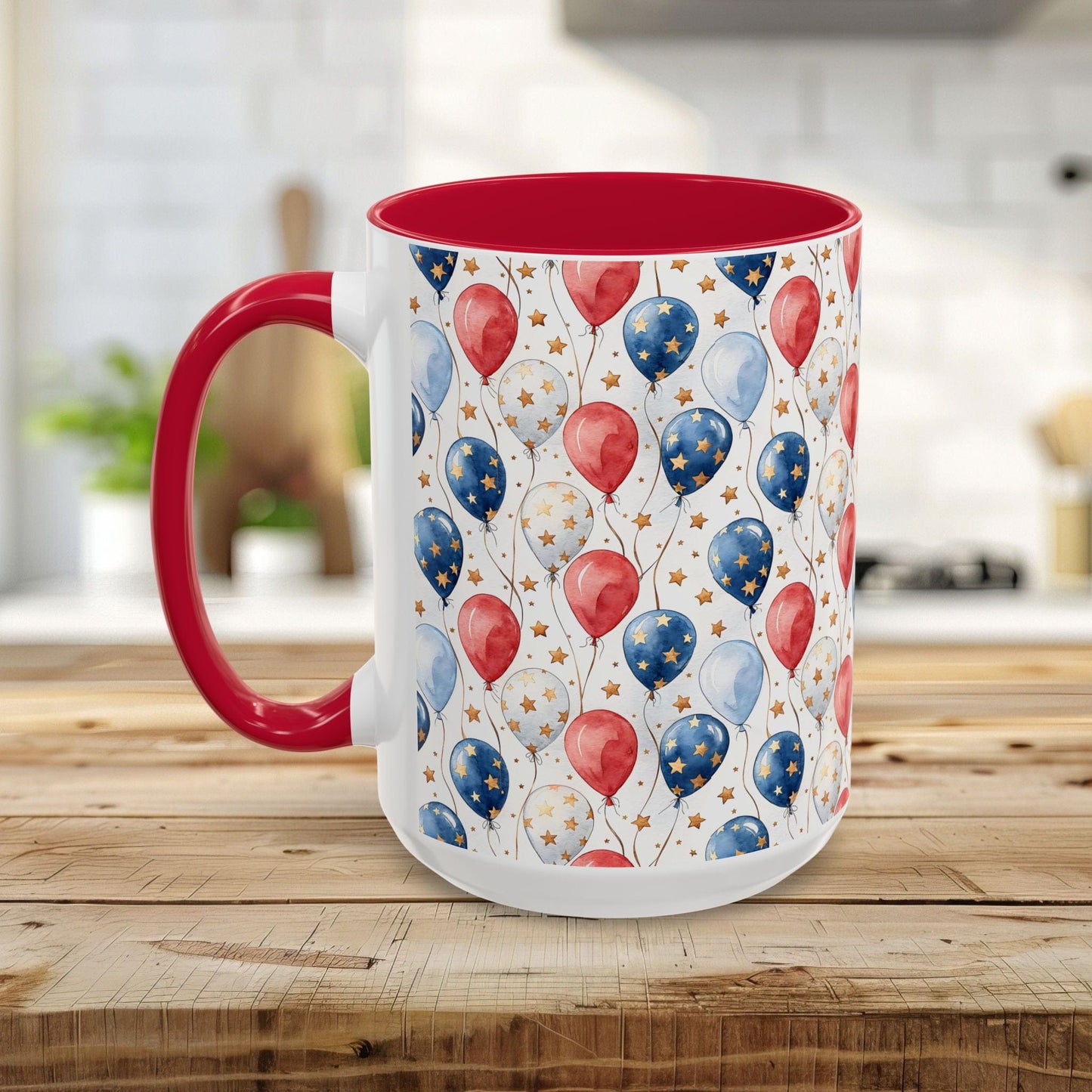 Patriotic Red & Blue Balloons Mug (11/15oz)