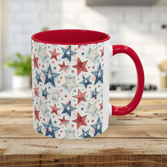 Patriotic Red White Blue Star Mug (11/15oz)