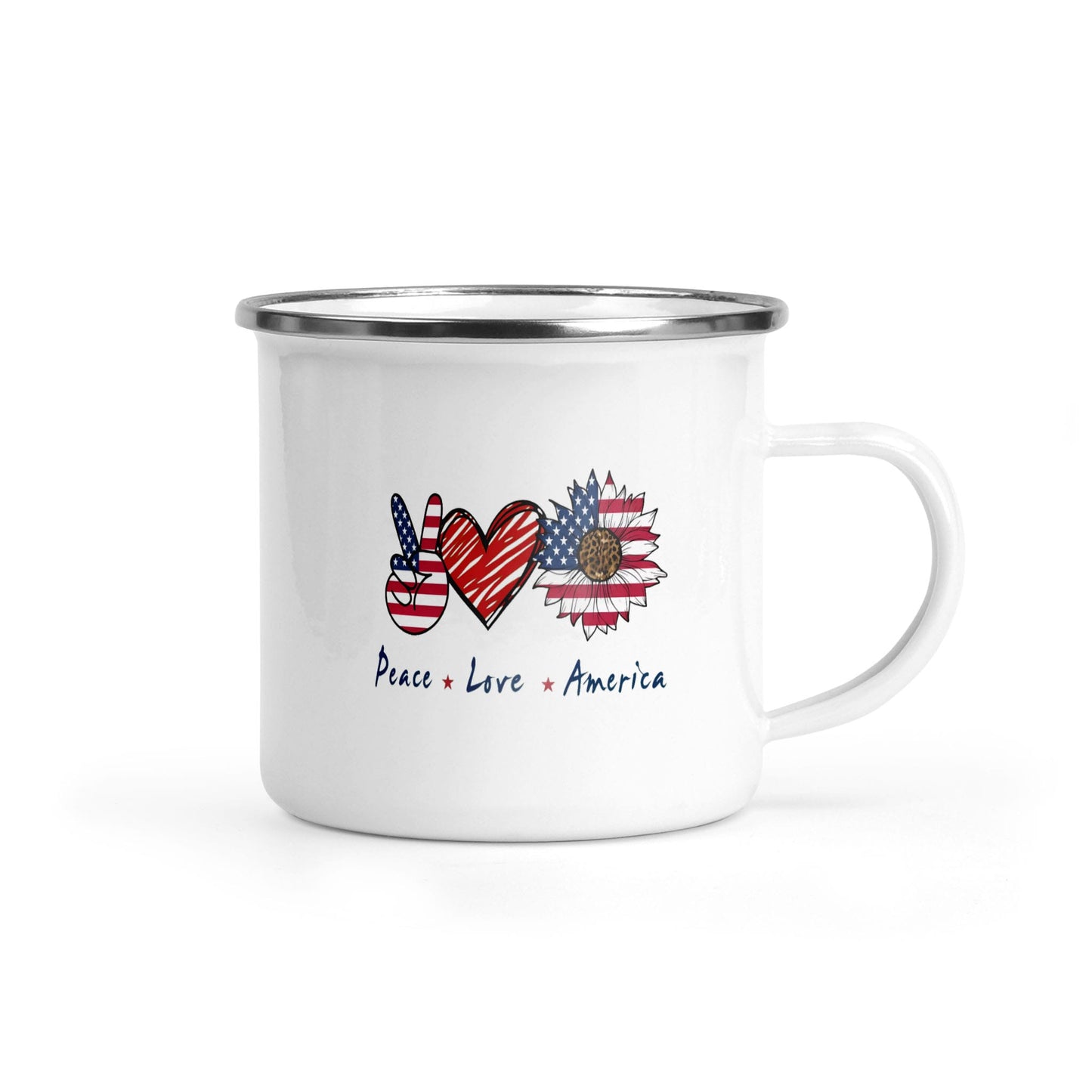 Peace Love America - Camping Mug