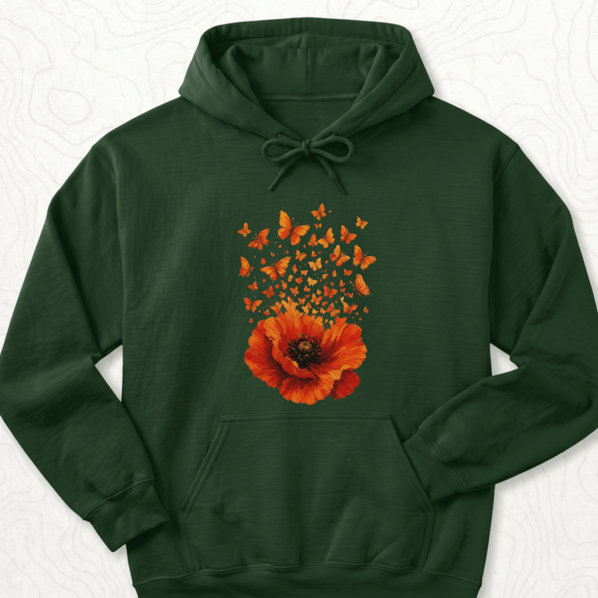 Poppy Butterflies Hoodie