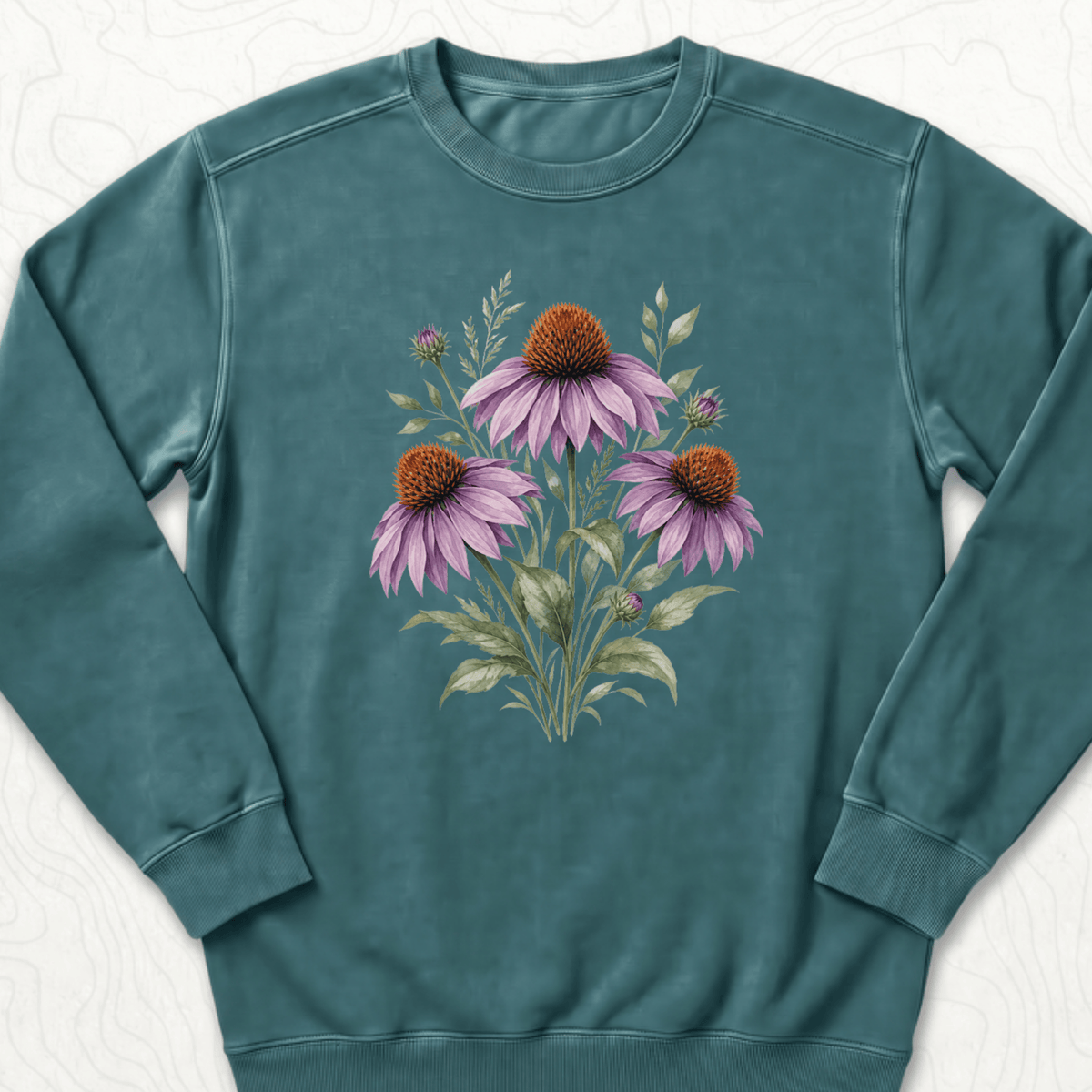 Purple Coneflower Sweatshirt