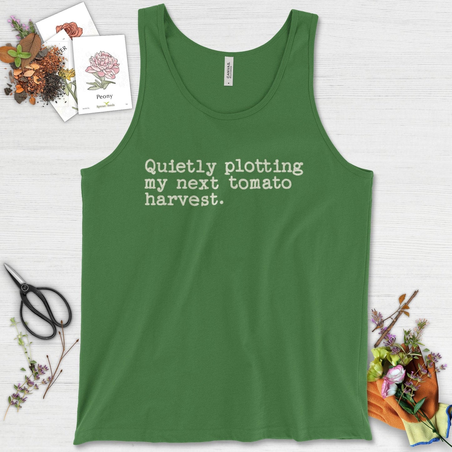 Quietly Plotting Tomato Harvest Tank Top