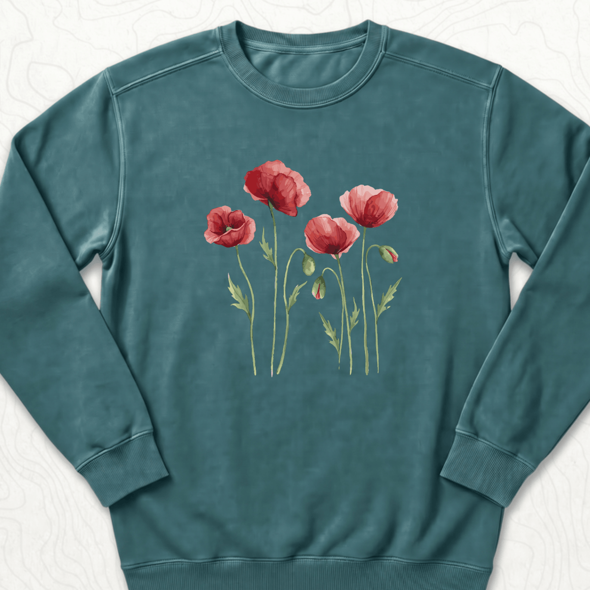 Red Poppies Sweatshirt
