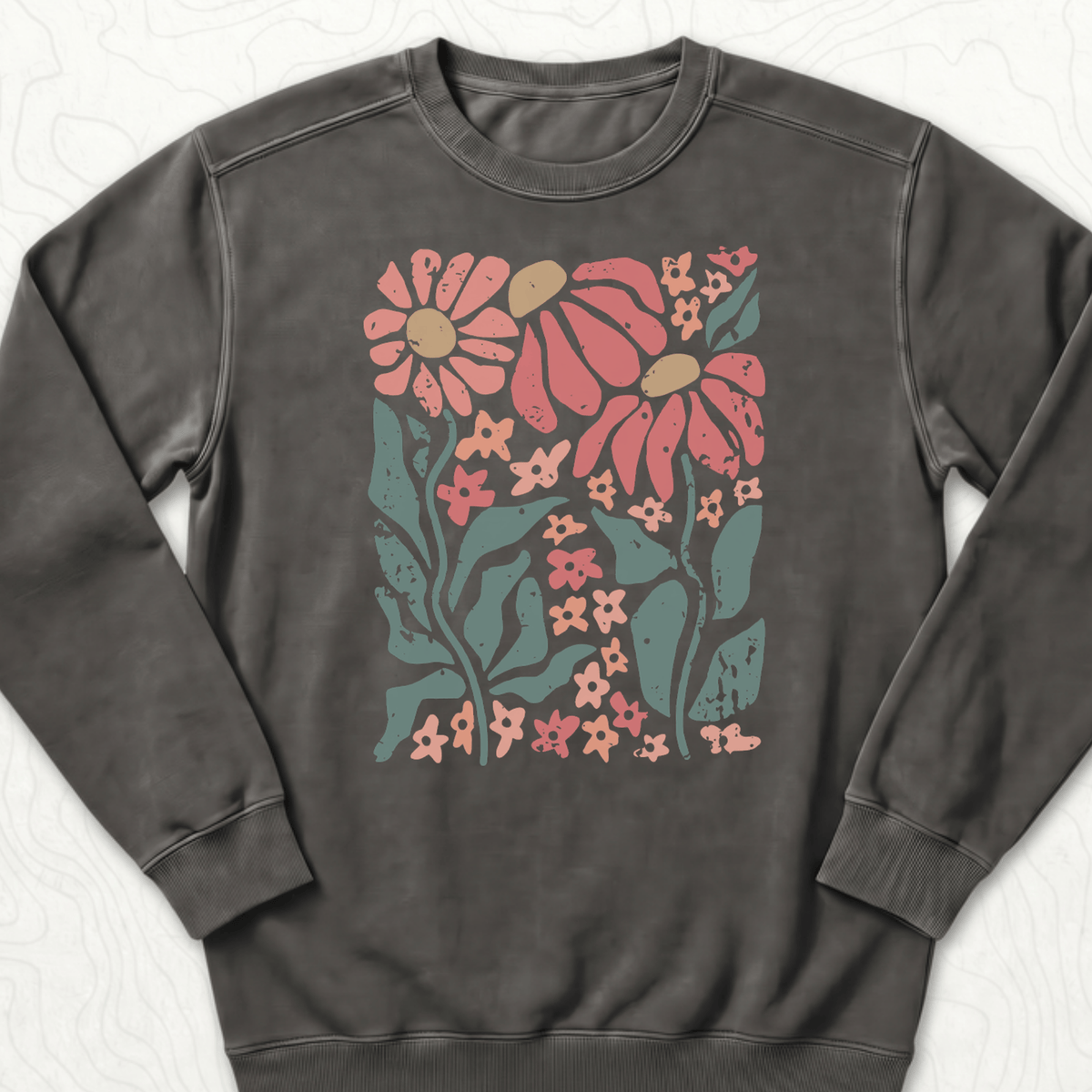 Retro Floral Sweatshirt