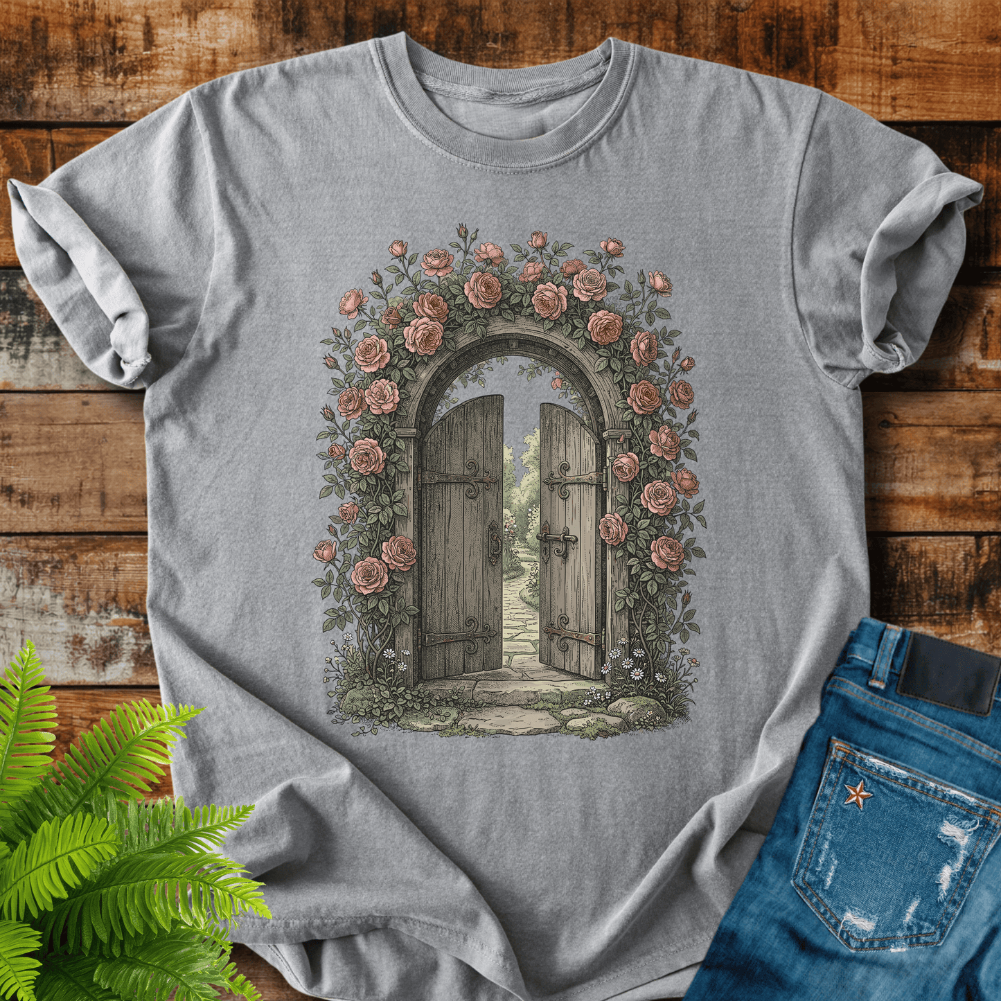 Rose Garden Door T-shirt