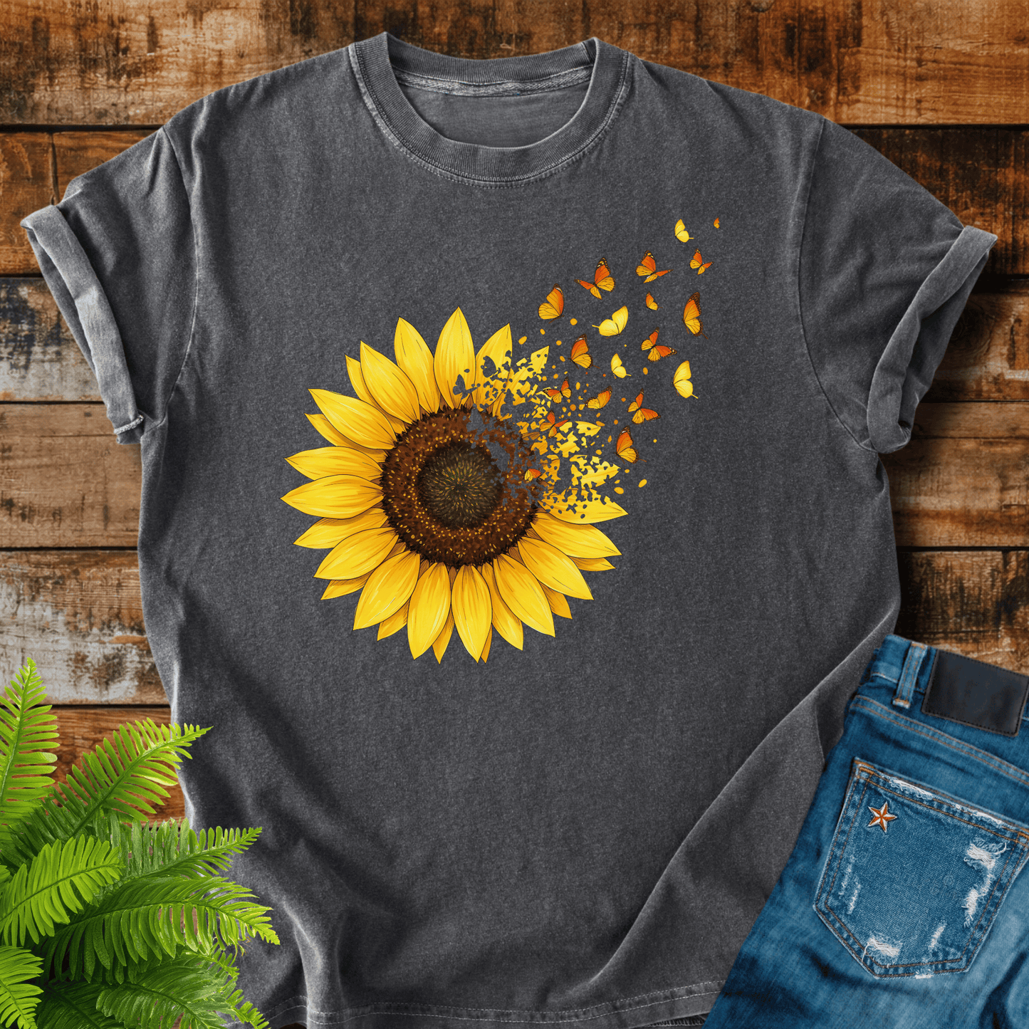 Sunflower Butterflies T-shirt