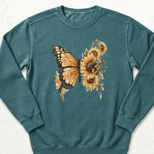 Sunflower Butterfly Sweatshirt