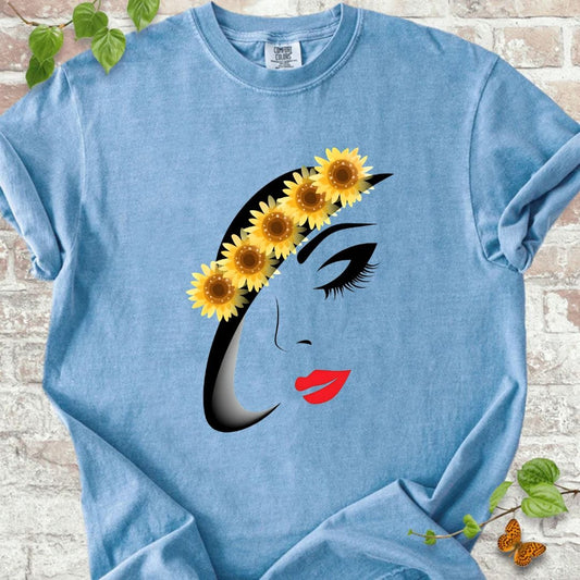 Sunflowers and Lady T-Shirt