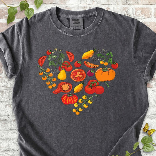 Tomato Love Vegetable Heart T-Shirt
