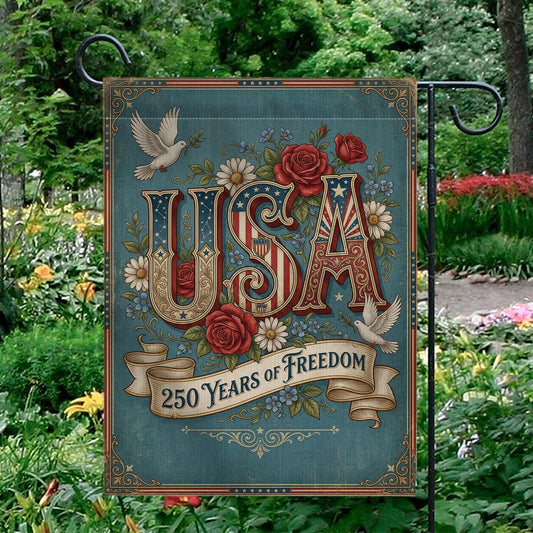 USA 250 Years of Freedom Garden Flag