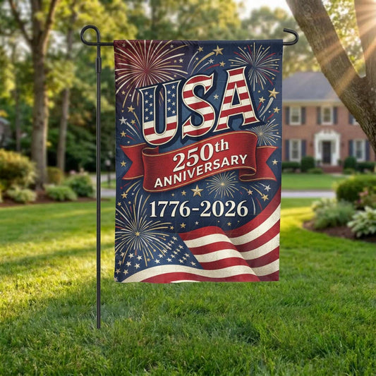 USA 250th Anniversary Garden Flag