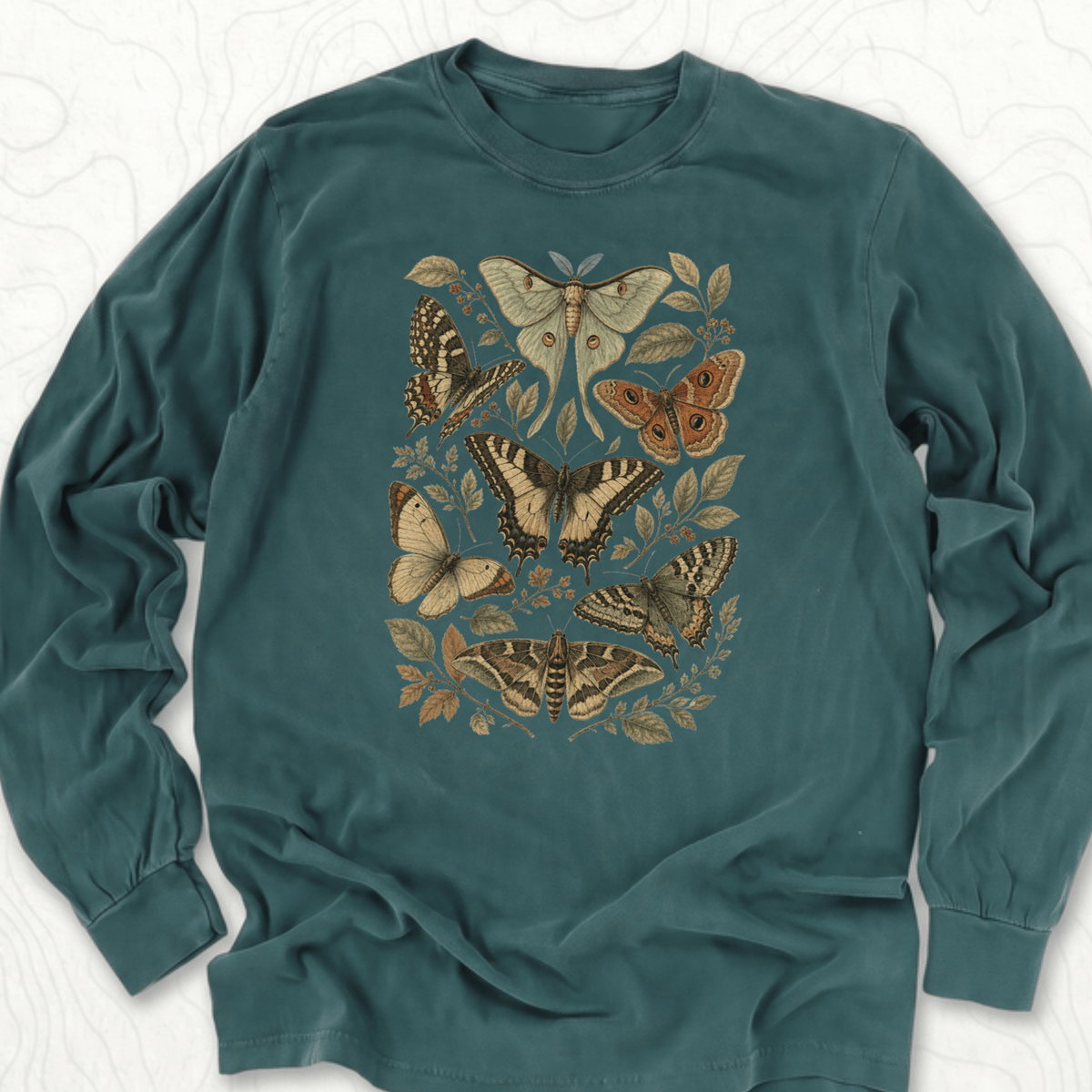 Vintage Butterflies LS T-shirt