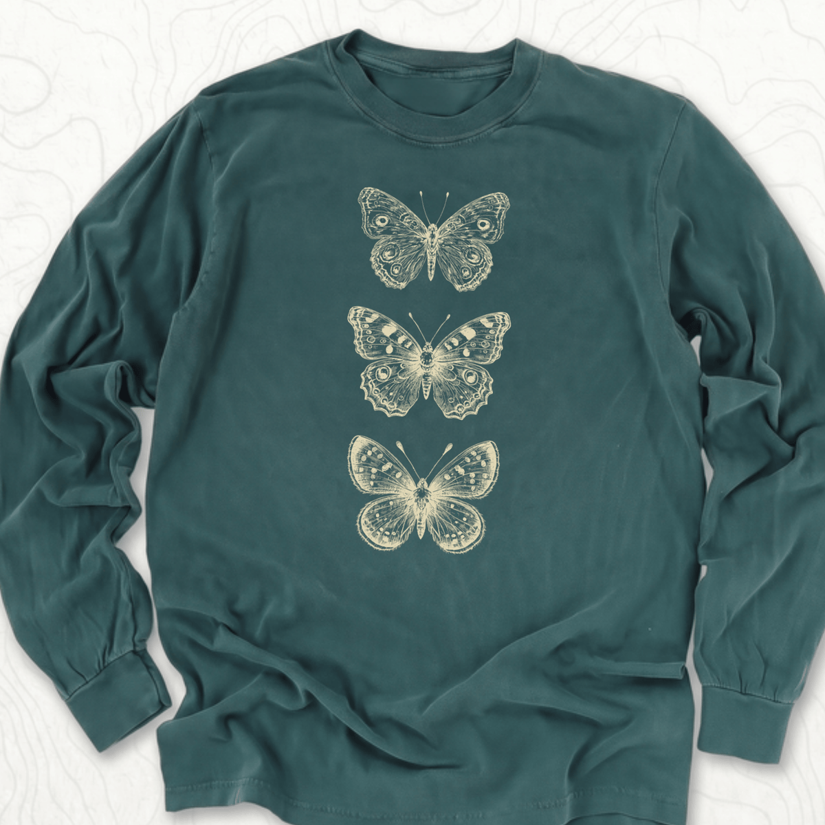 Vintage Butterflies LS T-shirt