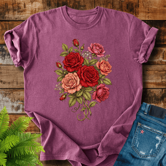 Vintage Rose Bouquet T-shirt