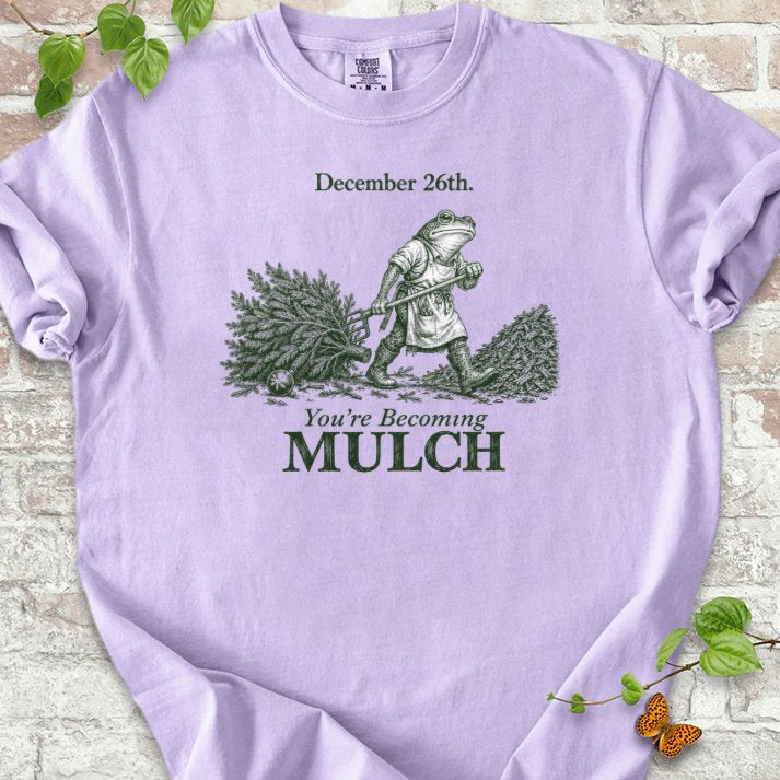 Walking Frog Turning Christmas Tree Into Mulch T-Shirt in Orchid – PlotlyGarden