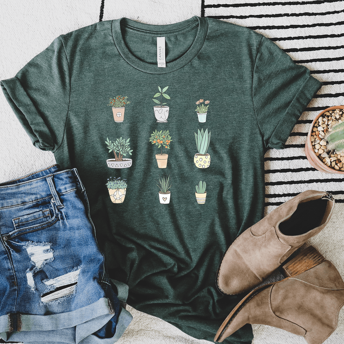 Watercolor Plants Unisex Tee