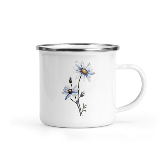 White Wildflowers - Camping Mug