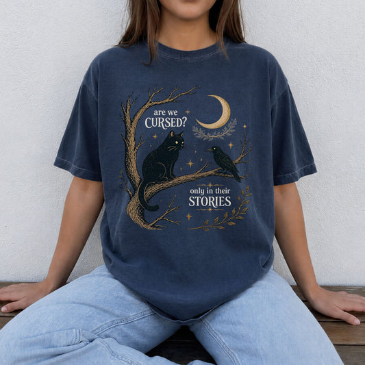 Are We Cursed Black Cat Raven T-Shirt