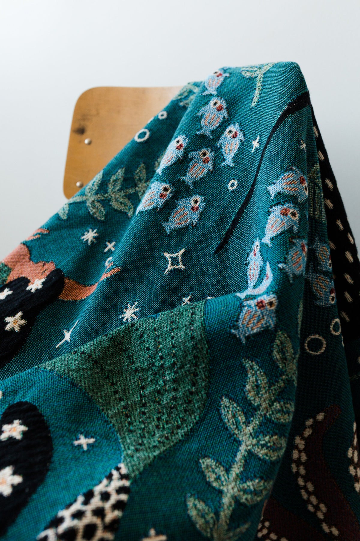 Ocean Mermaid Cotton Woven Blanket