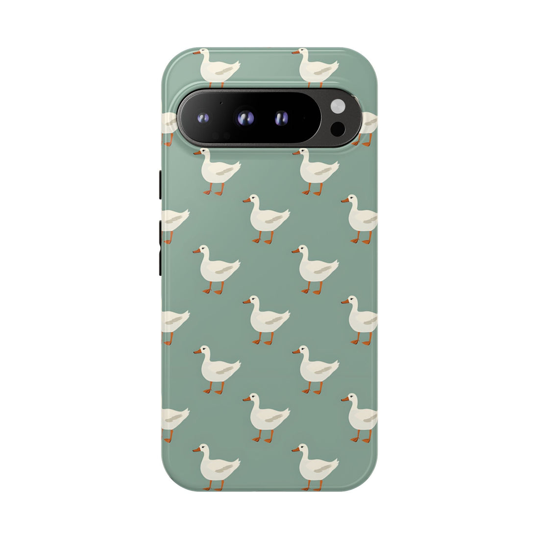 White Ducks on Teal Phone Case