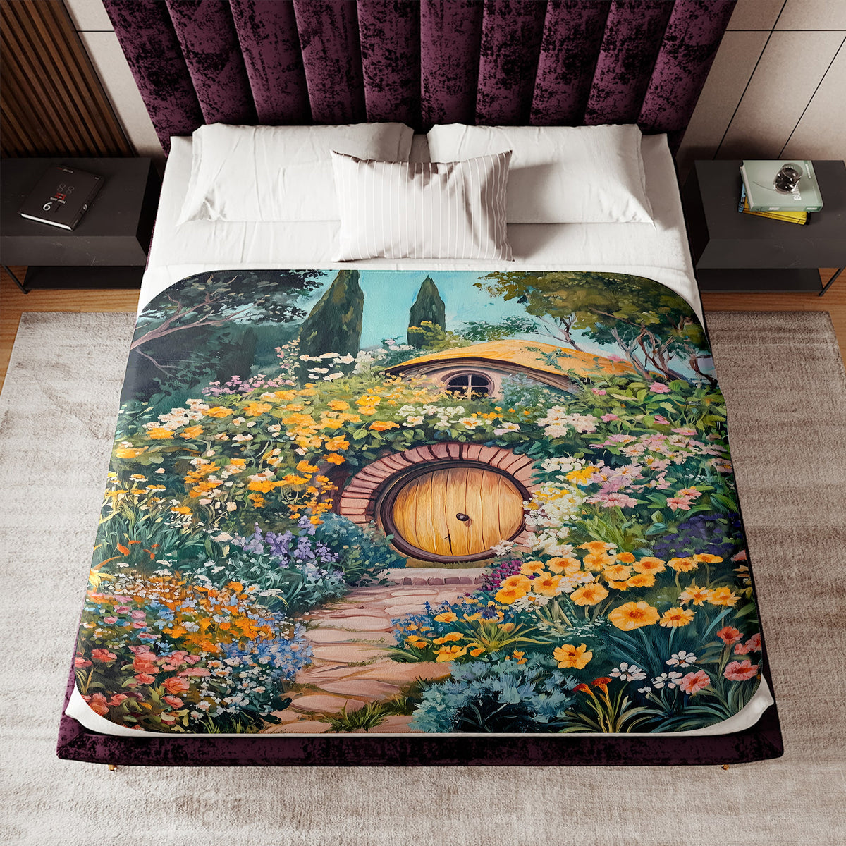 Fairytale Garden Cottage Blanket