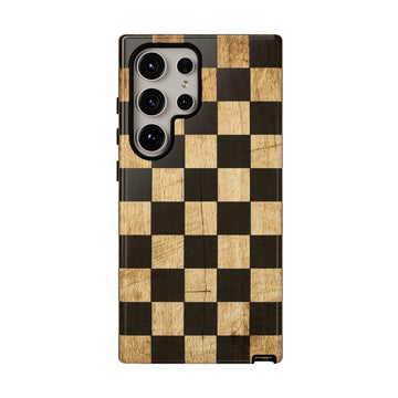 Checkered Rustic Wood Phone Case
