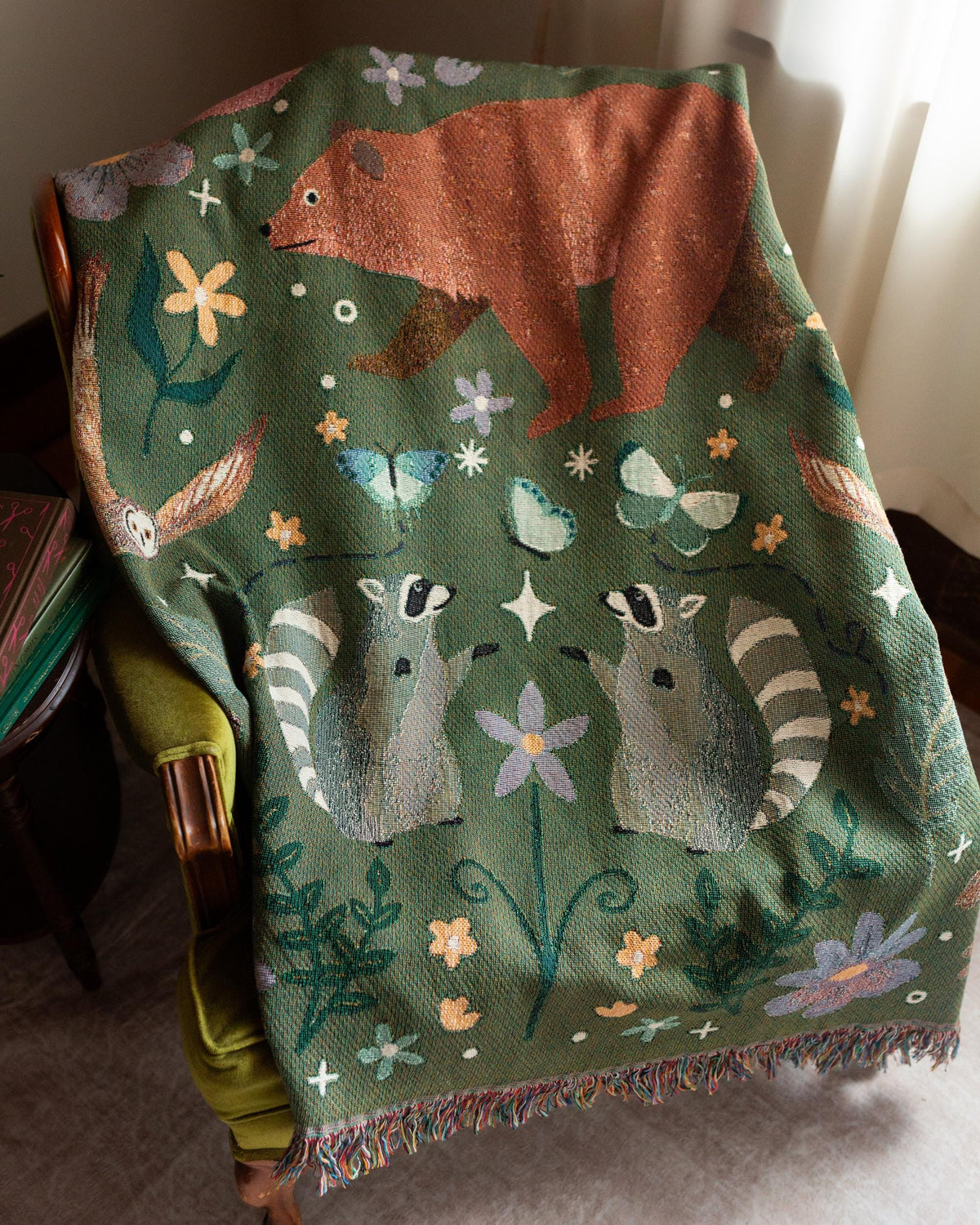 Woodland Animal Woven Blanket