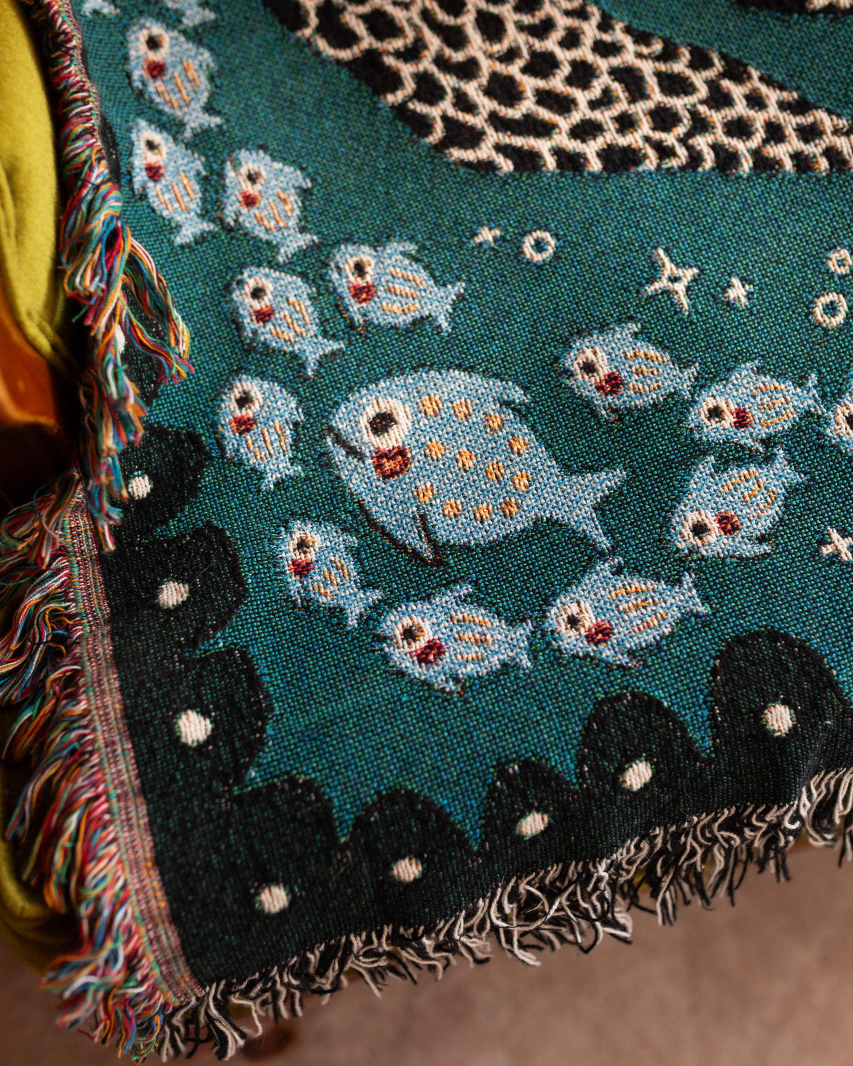 Ocean Mermaid Cotton Woven Blanket