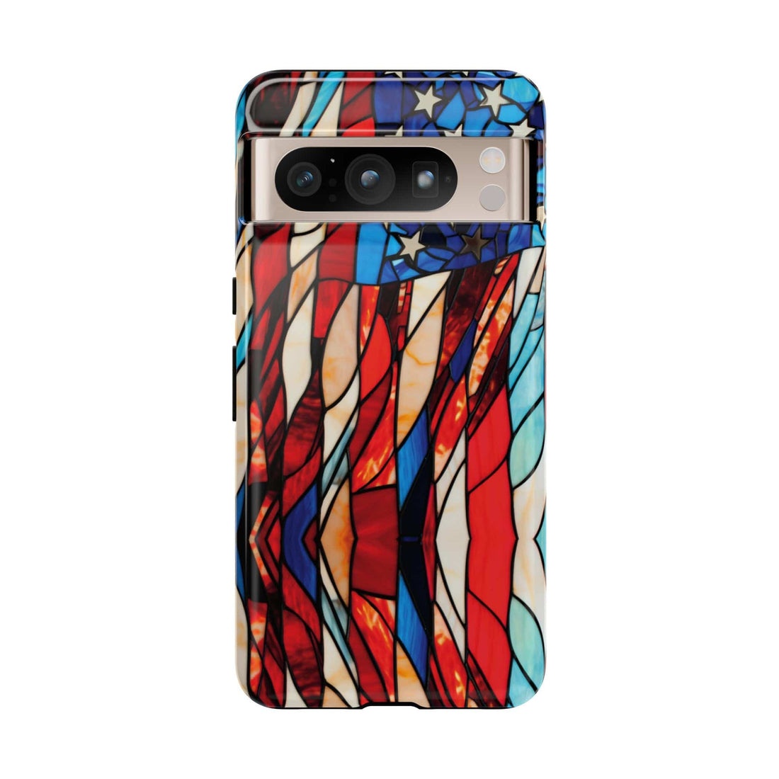 American Flag Stained Glass Patriotic Phone Case