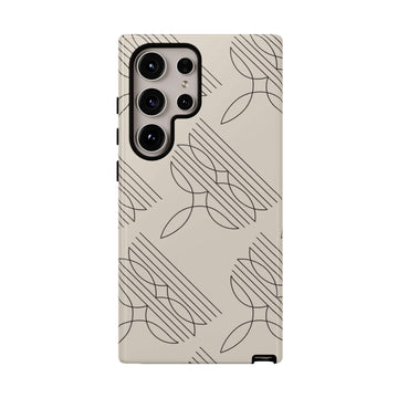 Boot Stitch Pattern Phone Case-Beige