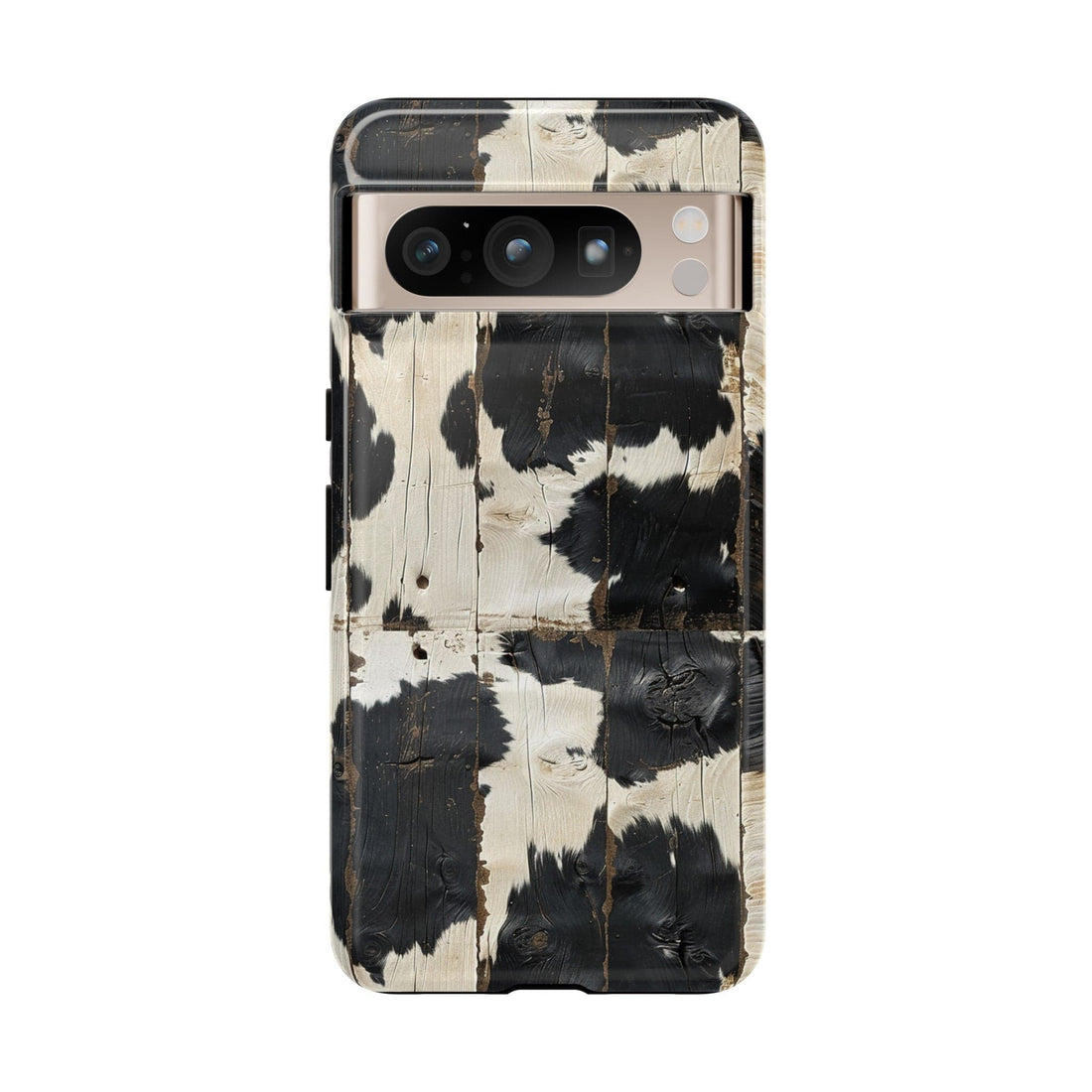 Black Wooden Cowhide Phone Case