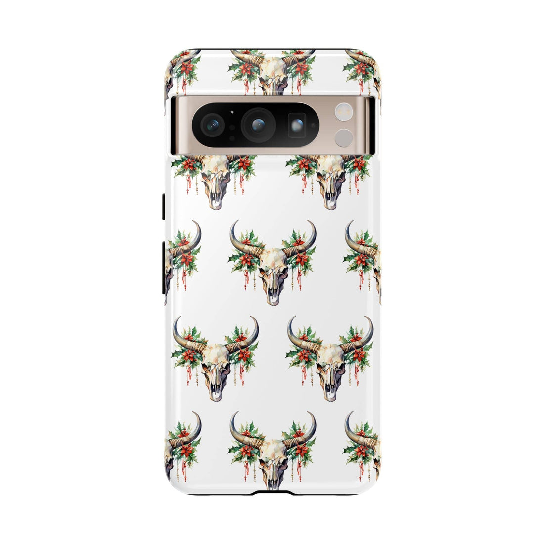 Christmas Bull Skull Phone Case