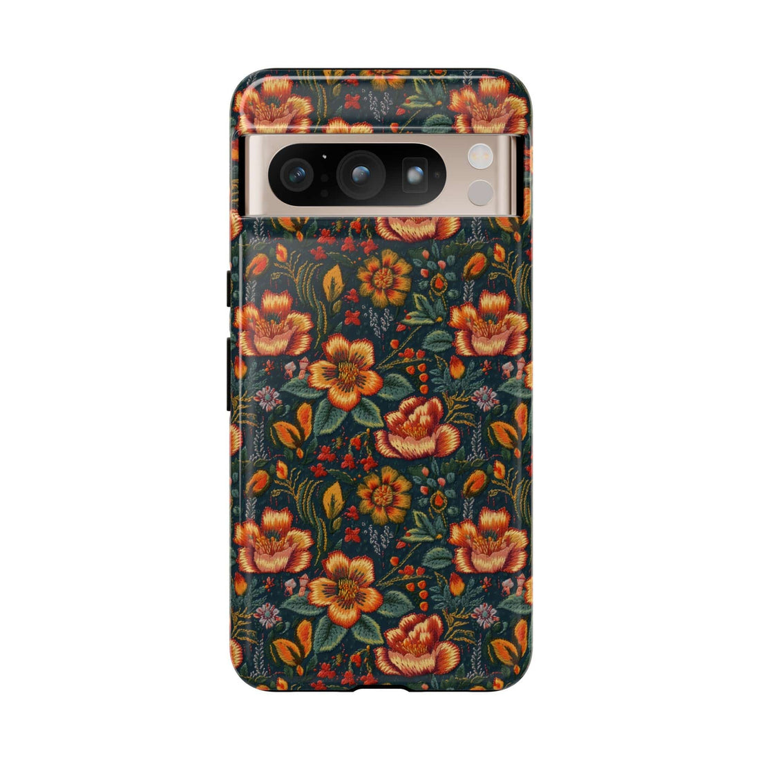 Embroidered Flowers Phone Case