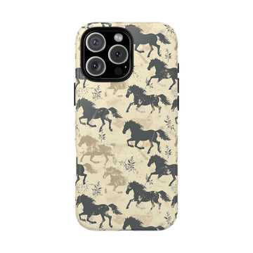 Taupe Horses MagSafe Case