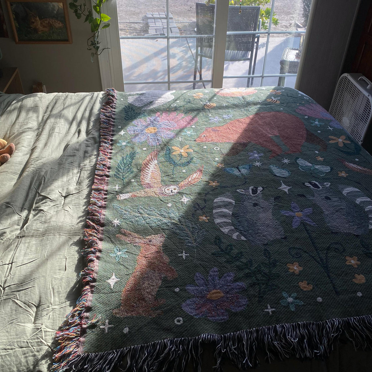 Woodland Animal Woven Blanket