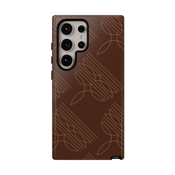 Boot Stitch Pattern Phone Case-Brown