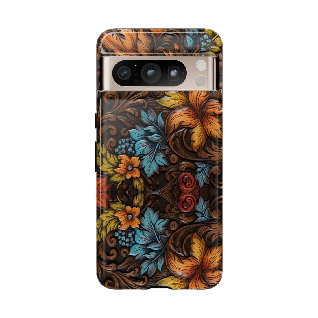 Floral Wood-Print Phone Case