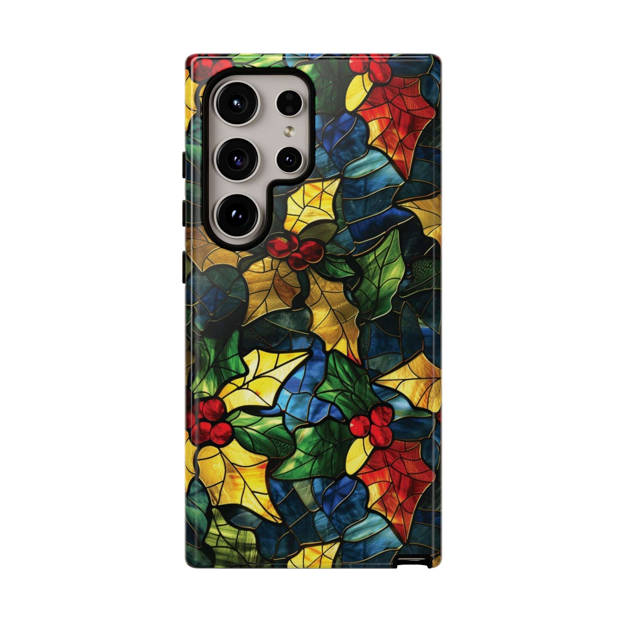 Stained Glass Holly Phone Case