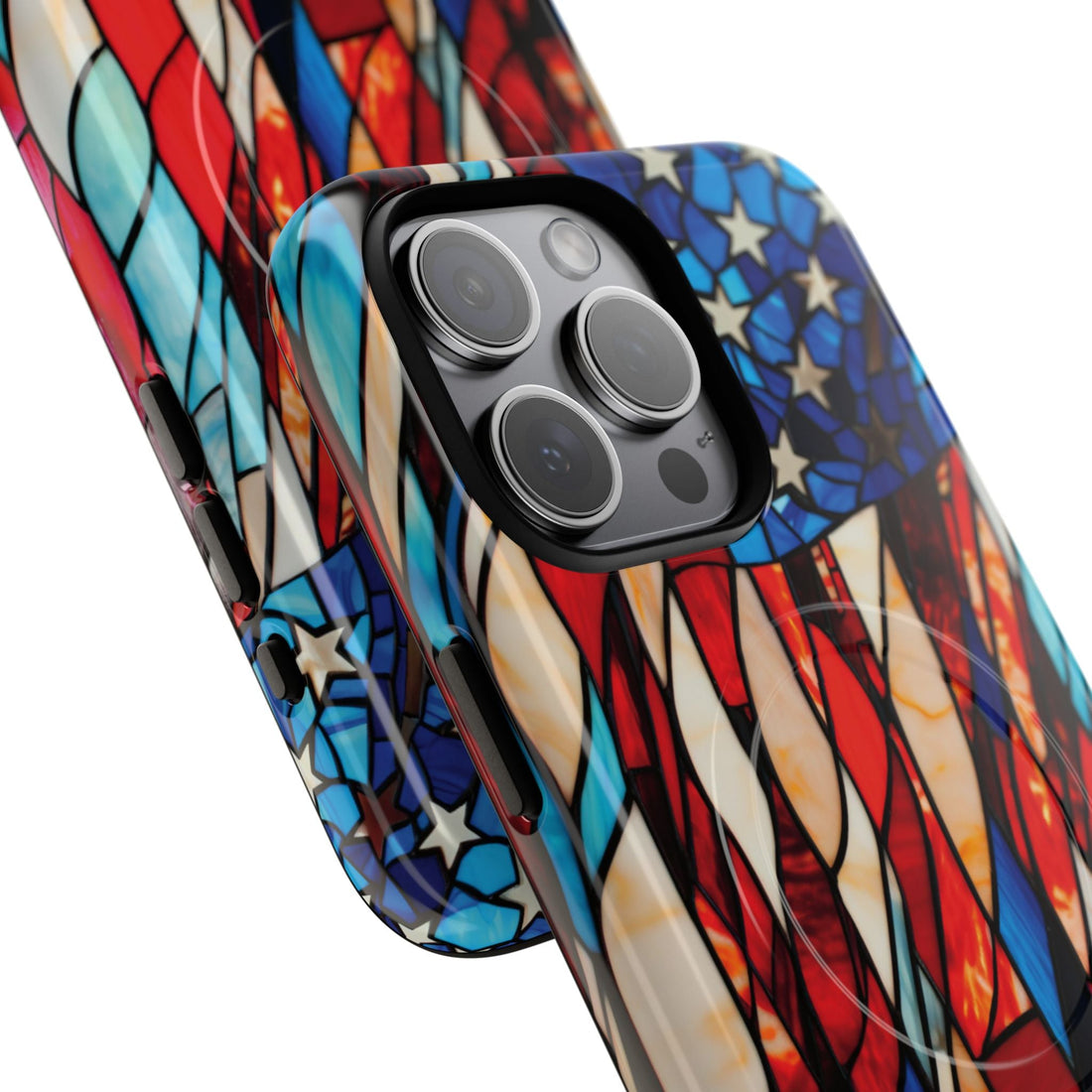 American Flag Stained Glass MagSafe Case